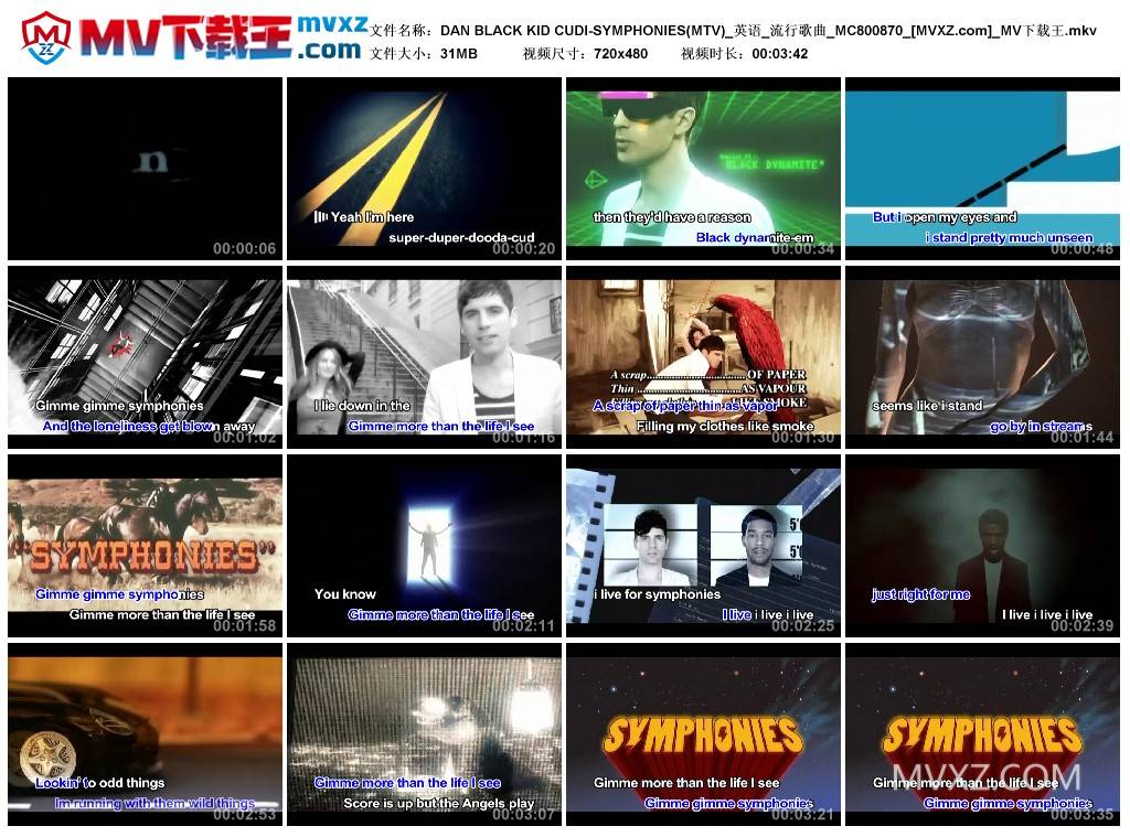 DAN BLACK KID CUDI-SYMPHONIES(MTV)_英语_流行歌曲_MC800870